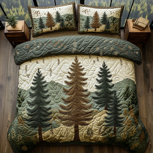 Appalachian Whisper 3-Piece Quilted Bedding Set NCU0PT6587