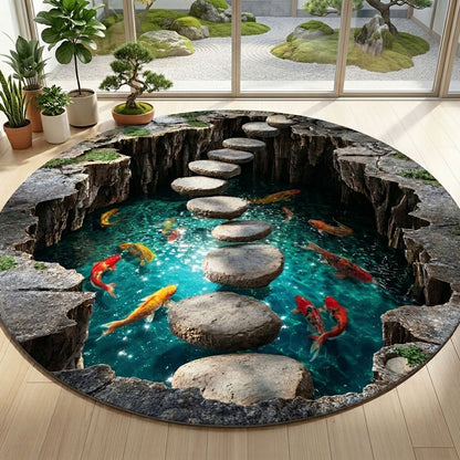 Aqua Koi Round Carpet NCU0TD2543