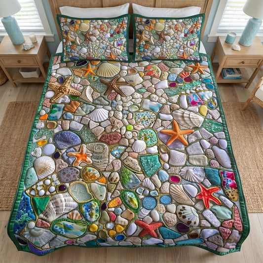 Aqua Aura 3-Piece Quilted Bedding Set NCU0DK186