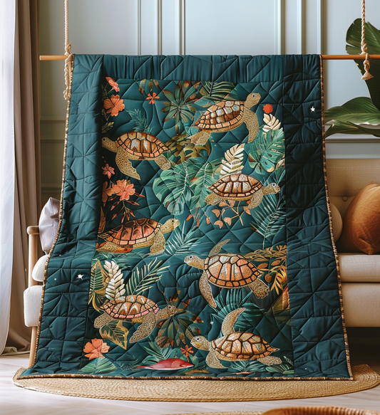 Aqua Oasis Quilted Blanket NCU0DV014