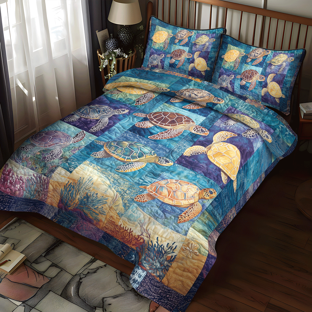 Aquatic Wonders Quilted Blanket NCU0DK213 main image 1