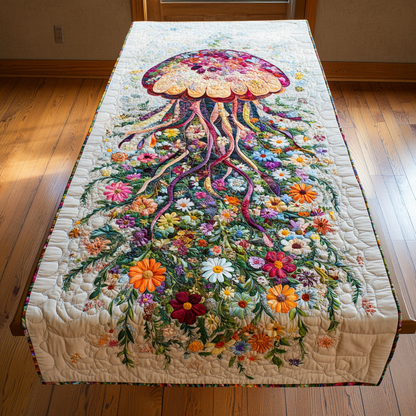 Aqua Dance Quilted Table Runner NCU0DK6896