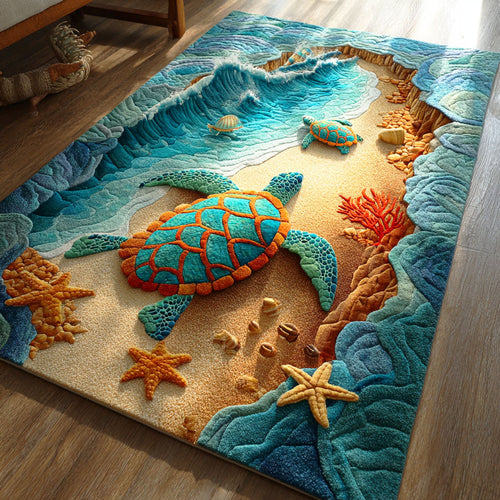 Aqua Dream Turtle Area Rug NCU0TD982