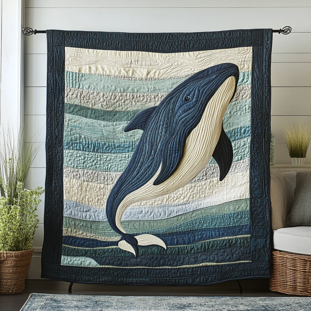 Aqua Drifter Quilted Blanket NCU0DK5526