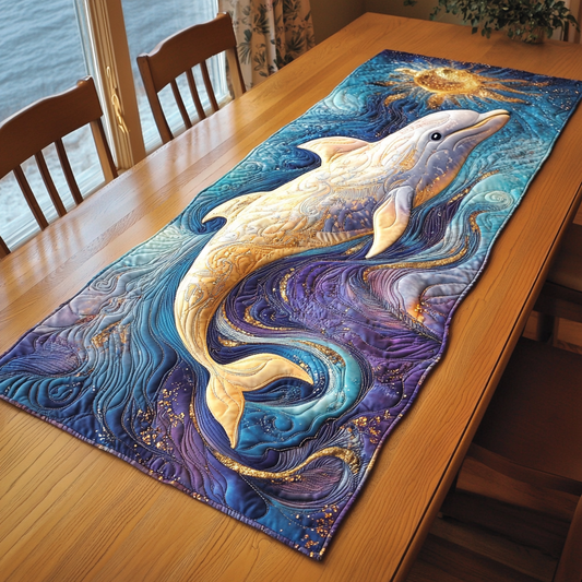 Aqua Glide Quilted Table Runner NCU0DK4765