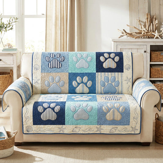 Aqua Harmony Quilted Sofa Cover NCU0TV1954