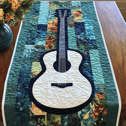 Aqua Harmony Quilted Table Runner NCU0NT5146