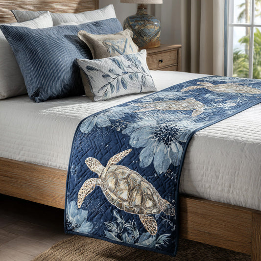 Aqua Journey Quilted Bed Runner NCU0DV6848