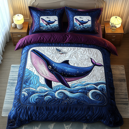 Aqua Voyager 3-Piece Quilted Bedding Set NCU0DK5055