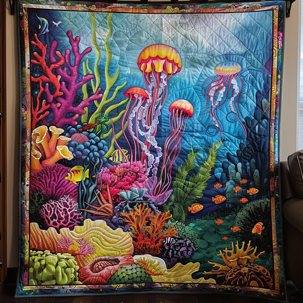 Aquatic Majesty Quilted Blanket NCU0DK212