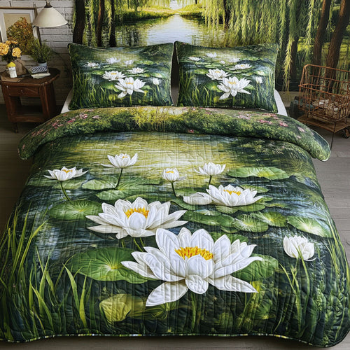 Aquatic Beauty 3-Piece Quilted Bedding Set NCU0PT6883