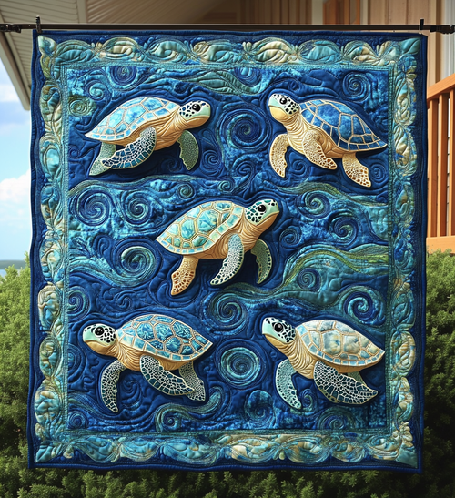 Aquatic Harmony Quilted Blanket NCU0DV2252