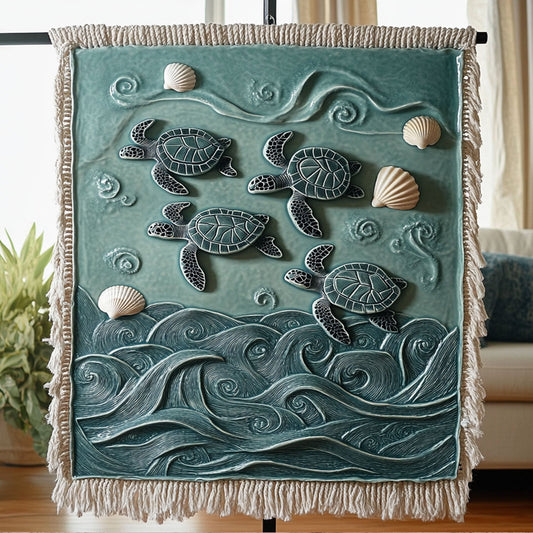 Aquatic Journey Woven Sofa Blanket NCU0PT4941