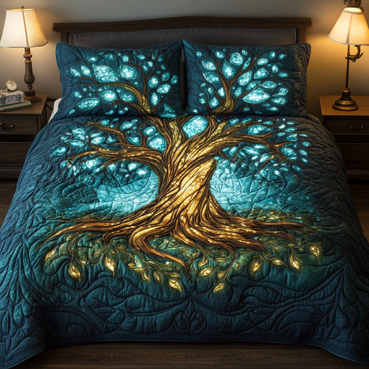 Arbor Harmony 3-Piece Quilted Bedding Set NCU0VH1551