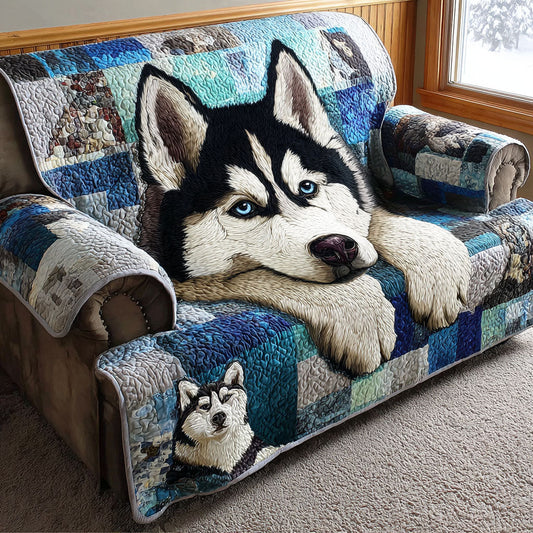 Arctic Husky Quilted Sofa Cover NCU0TD2206
