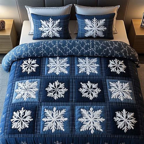 Arctic Patchwork 3-Piece Quilted Bedding Set NCU0NT2115