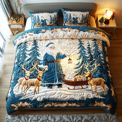 Arctic Santa Journey 3-Piece Quilted Bedding Set NCU0TD965