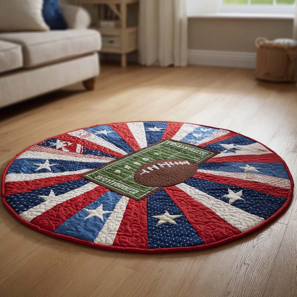 Arena Football Quilted Round Mat NCU0HH1813