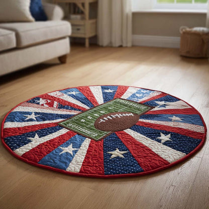 Arena Football Quilted Round Mat NCU0HH1813