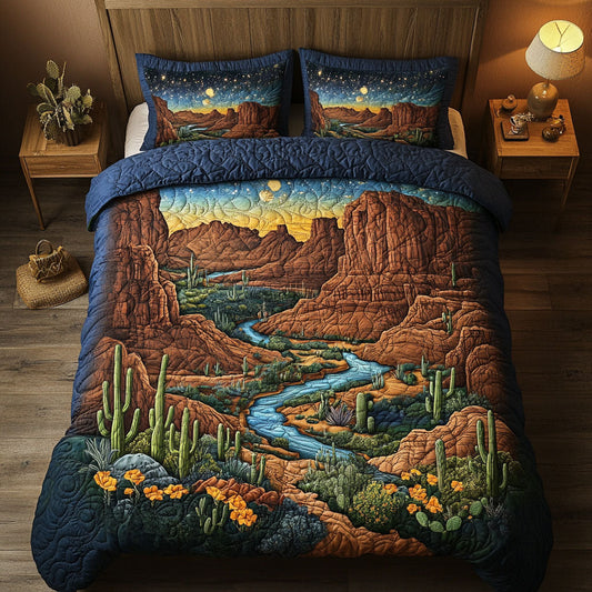 Arizona Canyon 3-Piece Quilted Bedding Set NCU0NT6684