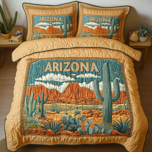 Arizona Glow 3-Piece Quilted Bedding Set NCU0VH4362