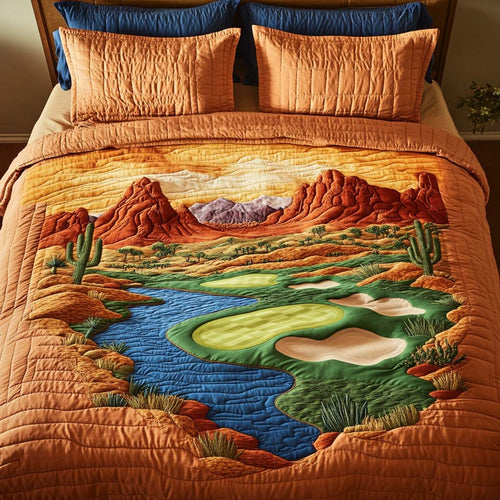 Arizona Golf Canyon 3-Piece Quilted Bedding Set NCU0NT7538