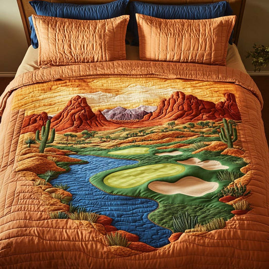 Arizona Golf Canyon 3-Piece Quilted Bedding Set NCU0NT7538