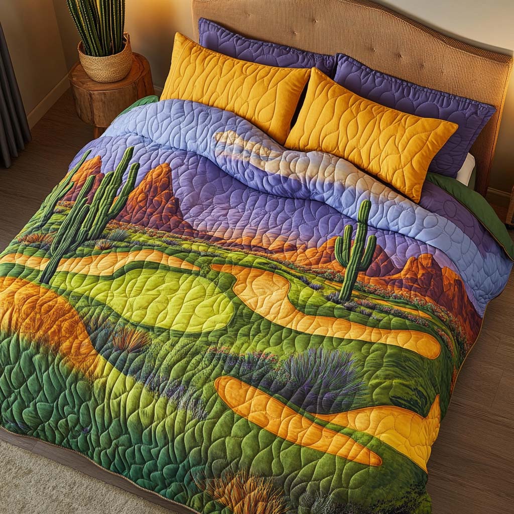 Arizona Golf Escape 3-Piece Quilted Bedding Set NCU0NT7544