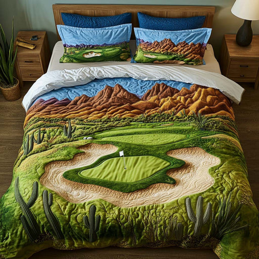 Arizona Golf Escape 3-Piece Quilted Bedding Set NCU0NT7545