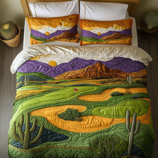 Arizona Golf Legends 3-Piece Quilted Bedding Set NCU0NT7550