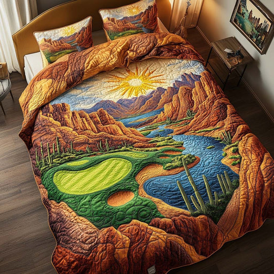 Arizona Golf Terrain 3-Piece Quilted Bedding Set NCU0NT7560