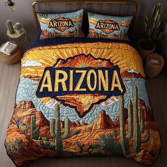 Arizona Landscape 3-Piece Quilted Bedding Set NCU0VH4529