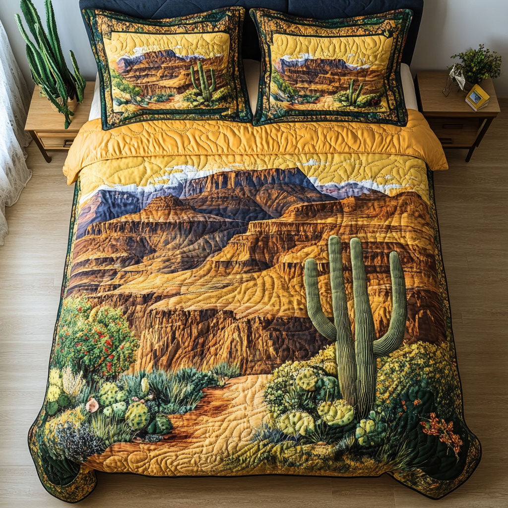 Arizona Oasis 3-Piece Quilted Bedding Set NCU0NT6188