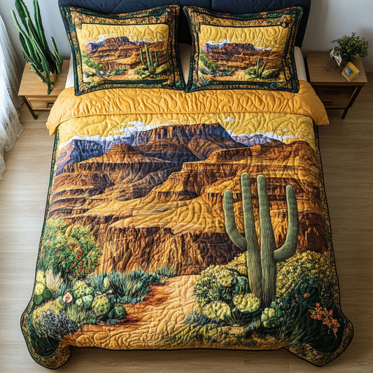 Arizona Oasis 3-Piece Quilted Bedding Set NCU0NT6188