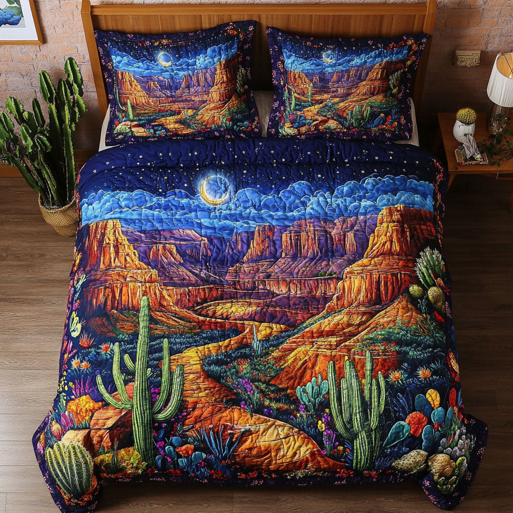 Arizona Oasis 3-Piece Quilted Bedding Set NCU0NT6690