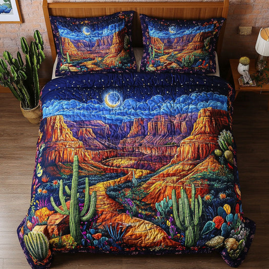 Arizona Oasis 3-Piece Quilted Bedding Set NCU0NT6690