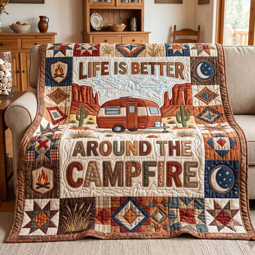Around Campfire Quilted Blanket NCU0XD2875