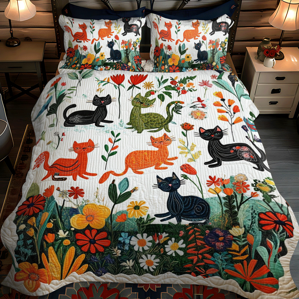 Mosaic Cat Quilted Washer and Dryer Cover NCU0DDK608