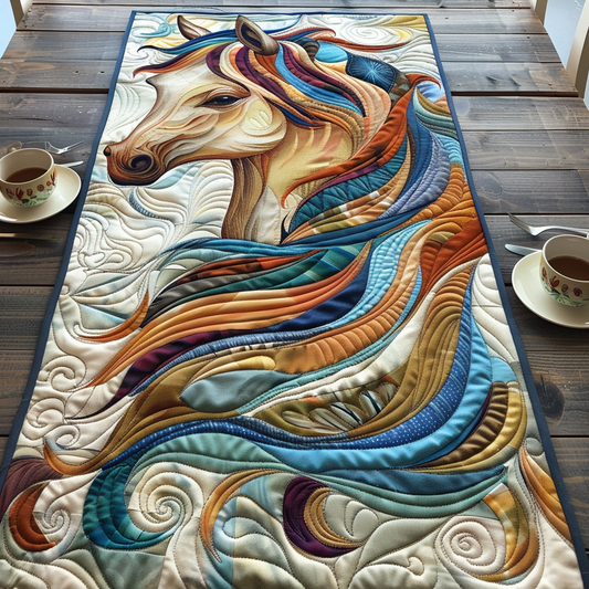 Artistic Horse Quilted Table Runner NCU0PD216