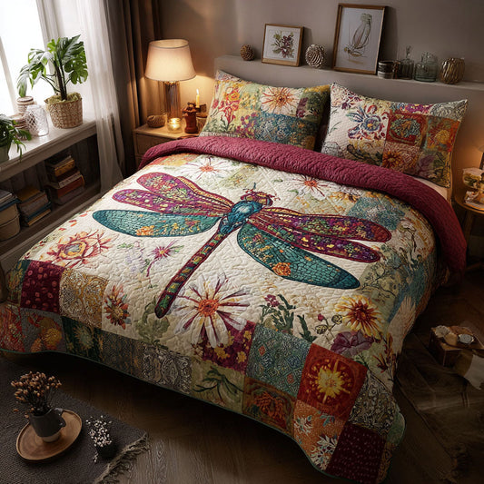 Artistic Flight 3-Piece Quilted Bedding Set NCU0PT7661