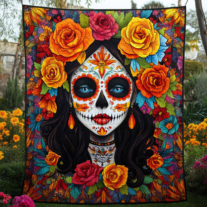 Artistic La Catrina Quilted Blanket NCU0PD561