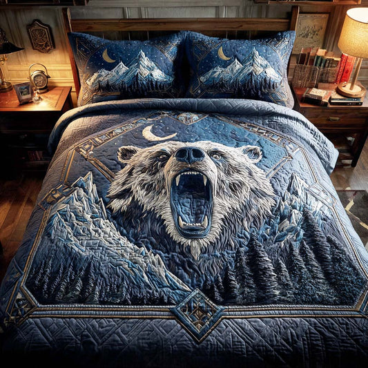 Ashen Claw 3-Piece Quilted Bedding Set NCU0TD198