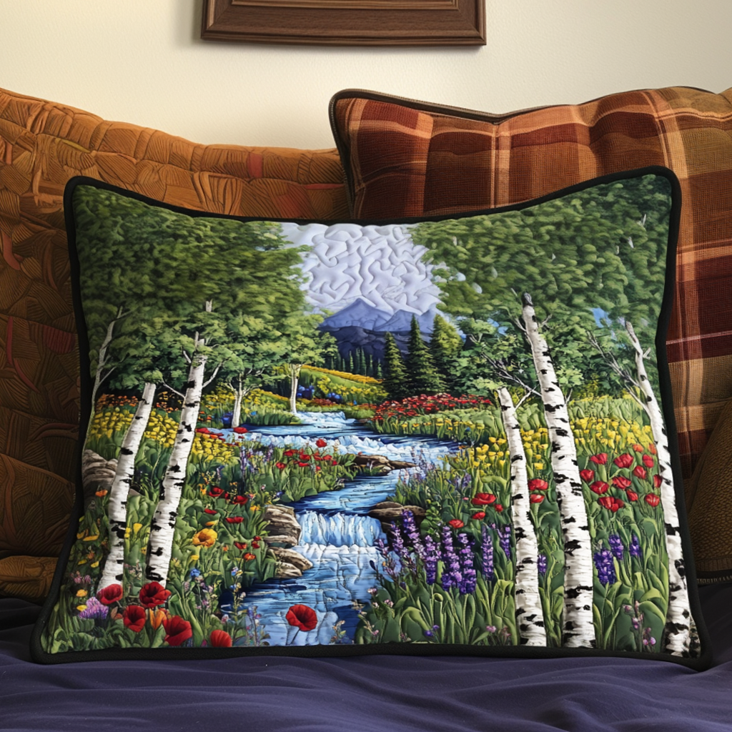Aspen Wildflowers Path Quilted Bedding Pillow Case NCU0NT5986