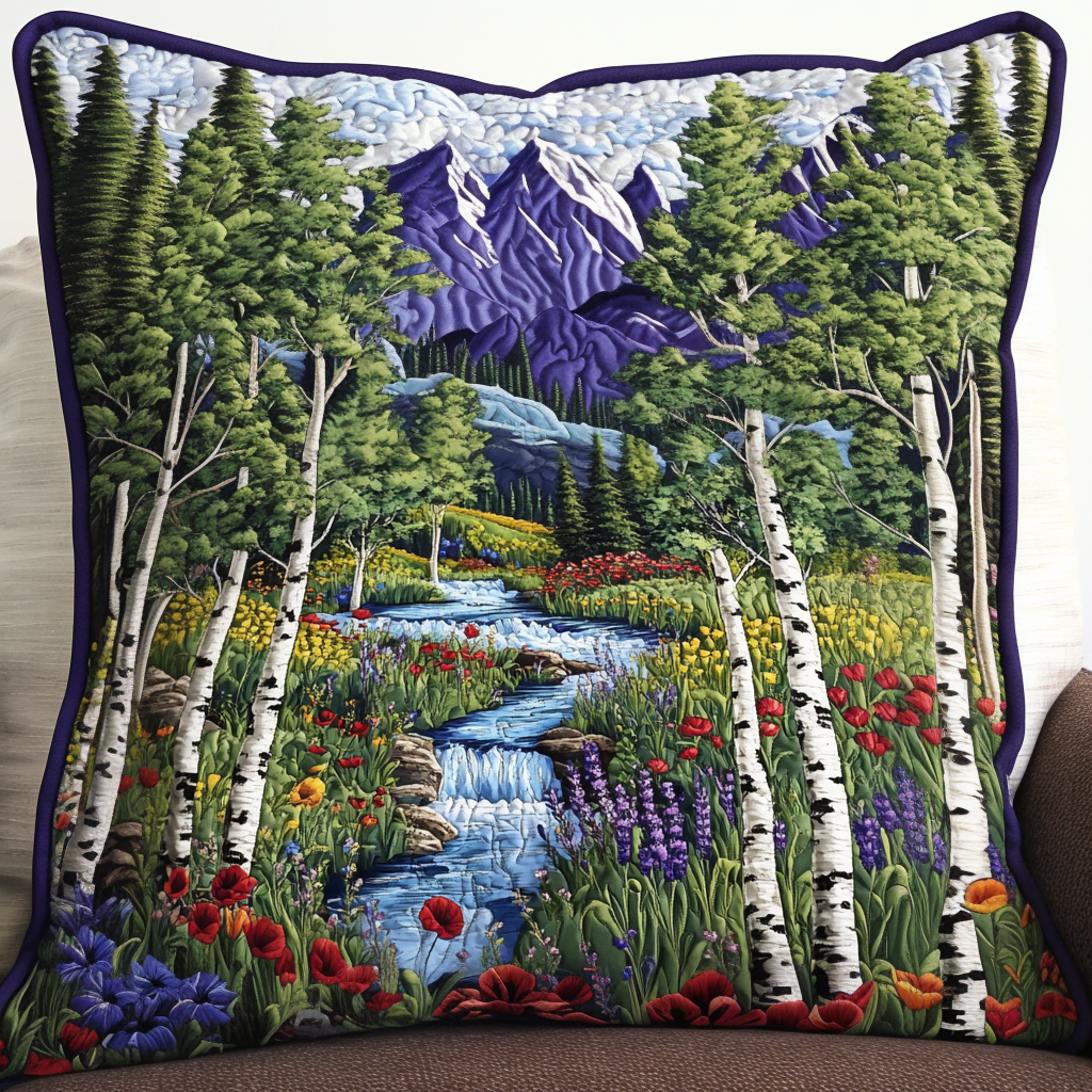 Aspen Wildflowers Path Quilted Pillow Case NCU0NT5987