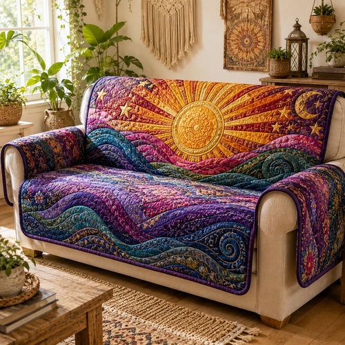 Astral Solstice Flare Quilted Sofa Cover NCU0VL3865