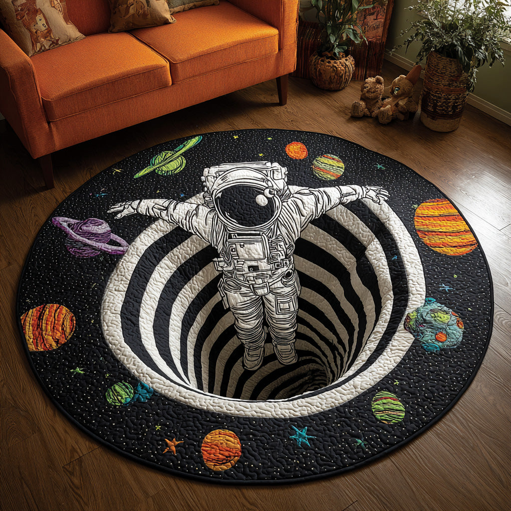 Astronaut Spiral Quilted Round Mat NCU0DV7583 – Vantique