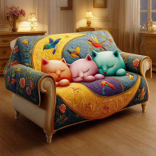 Aurora Cat Melody Quilted Sofa Cover NCU0TD1222