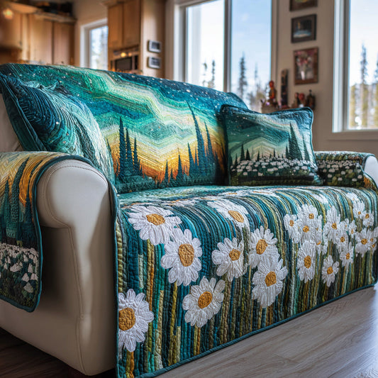 Aurora Cosmic Flow Quilted Sofa Cover NCU0HH1582