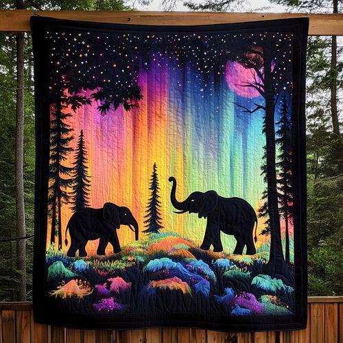 Aurora Elephants Quilted Blanket NCU0NT1100