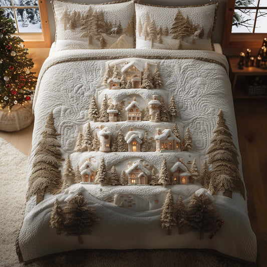 Aurora Fir 3-Piece Quilted Bedding Set NCU0DV8332